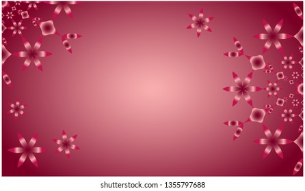 Simply beautiful spring and summer red vector mandala background