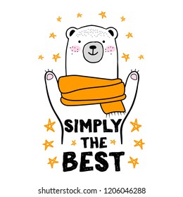 Simply the best. Cute illustration with quote