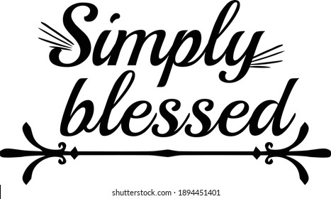 Simply Blessed, Christian Vector File