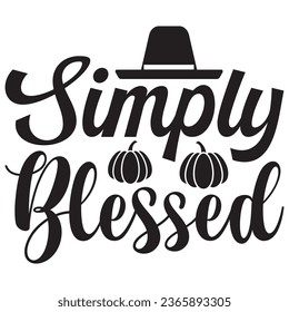 Simply Blessed t-shirt design vector file