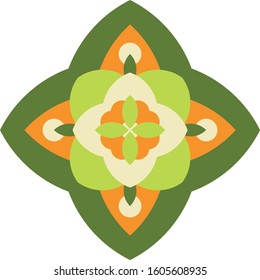 Simply bloom vector colour mandala