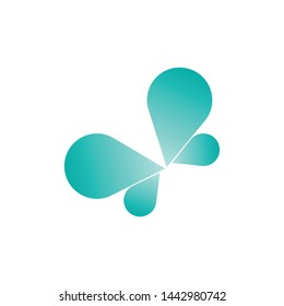 A simply butterfly icon logo vector