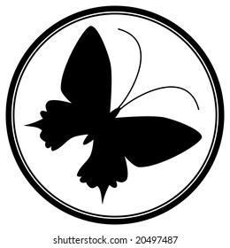 simply butterfly vector silhouette