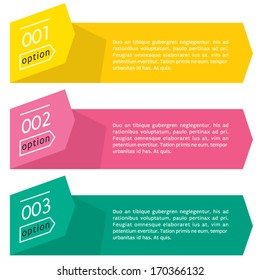 Simply and Clean Folding Paper Banner Vector With Numbers