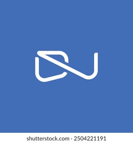 Simply Clean Letters Logo DN. Logo huruf DN atau ND.