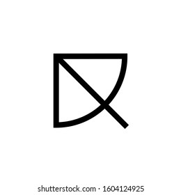 Simply and Clean Logo Initial R Architecture