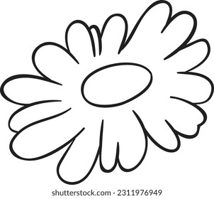 Simply Daisy Vector Line Art Illustration