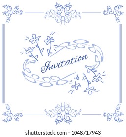 Simply decor soft violet invitation frame