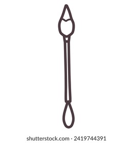 Simply deformed hand-drawn paintbrush line drawings