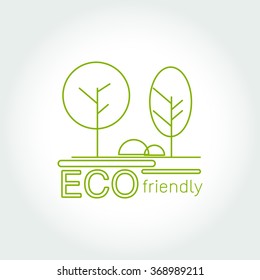 simply design Green park abstract background. Vector illustration. Eco friendly