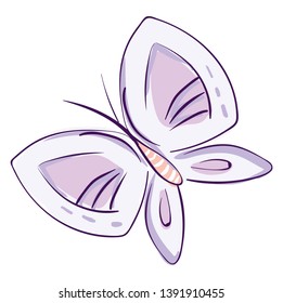 Simply drawn pretty in pink butterfly 