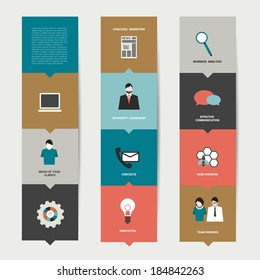 Simply editable flat box diagram for infographic.
