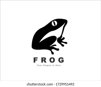 simply elegance minimalistic black frog logo design inspiration