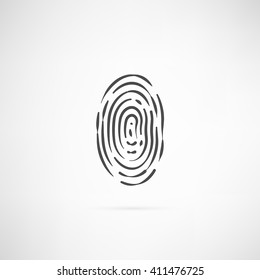Simply Fingerprint Icon. Fingerprint Scan. Icon Design Element. Logo Element. Vector Icon Fingerprint. EPS10.