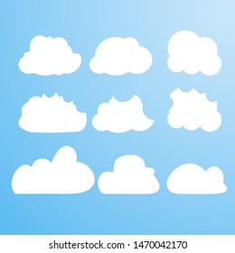 Simply flat cloud vector illustration. Cloud symbol for your design, web site, brand logo, app, UI, background. Trendy flat style with amazing color. From Cloud set.