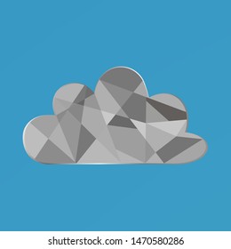Simply flat cloud vector illustration. Cloud symbol for your design, web site, brand logo, app, UI, background. Trendy flat style with amazing color. From Cloud set.
