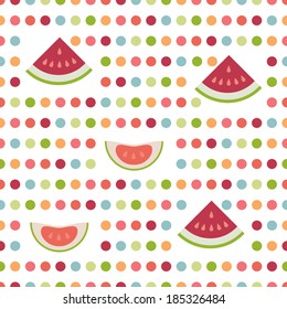 Simply flat polka fruit dot pattern. 