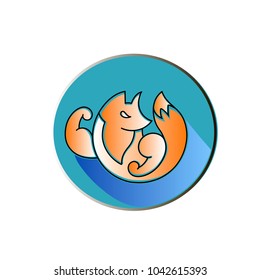 Simply fox logo.Vector fox.