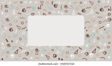 Simply geometric card in brown palette 