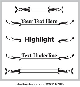 Simply highlight Your text use this lotus underline and Borders