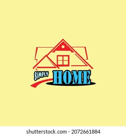 Simply home front outside vector