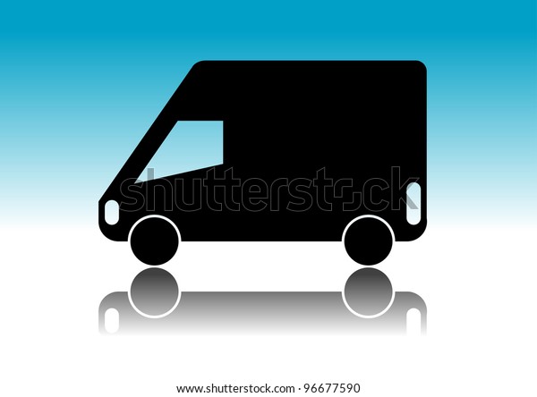The simply icon\
picture of delivery truck