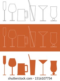 
Simply icons of types of alcoholic drinks.