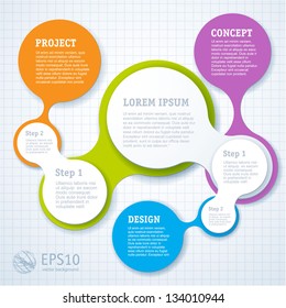 Simply infographic step by step template