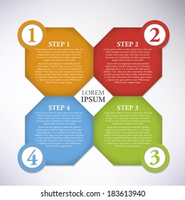 Simply infographic step by step template