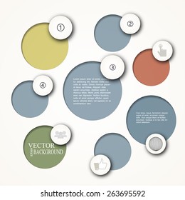 Simply infographic step by step template cold colors business template