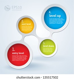 Simply infographic step by step vector  template