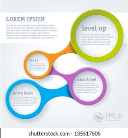 Simply infographic step by step vector  template