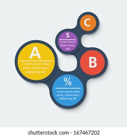 Simply infographic template design. Vector illustration.