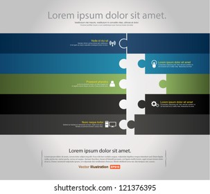 Simply jigsaw for business background /education template / icons ,ribbon