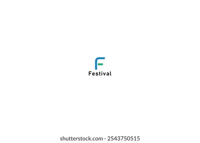 Simply letter f shape logo