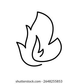 Simplesmente linha vetor arte representação de fogo chamas ícone logotipo, capturando a essência de calor, vitalidade, e queimando.