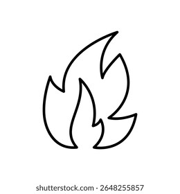 Simplesmente linha vetor arte representação de fogo chamas ícone logotipo, capturando a essência de calor, vitalidade, e queimando.