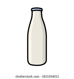 Simply milk bottle vector icon