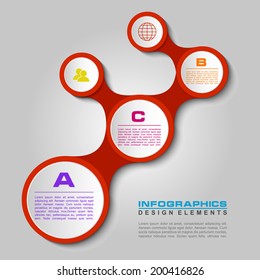 Simply minimal infographic template design. Vector illustration