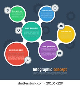 Simply minimal infographic template design. Infographic concept. Vector illustration