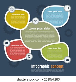 Simply minimal infographic template design. Infographic concept. Vector illustration