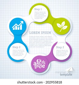 Diseño de plantilla infográfica simple.Vector.