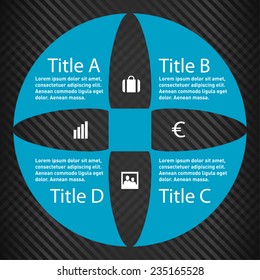 Simply minimal infographic template design. Vector