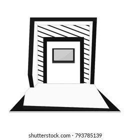simply modern booth exhibition vector mockup design