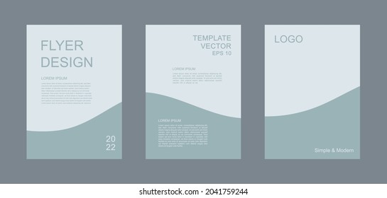 Simply modern flyer template vector design.