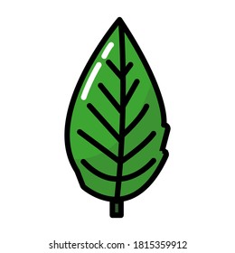 Simply natural leaf vector icon