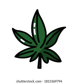 Icono simple de vector de hoja natural