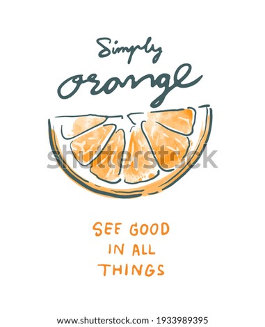 Image, Stock Photo orange Fruit Orange
