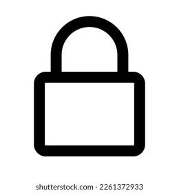 Simply padlock icon. Security. Lock. Vector.