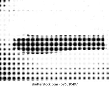 Simply Place Grunge Texture over any Object to Create Distressed Effect. Vector. Halftone dots pattern . Dirty spotted Background with tiny circles . Trendy abstract design element for your artwork .
